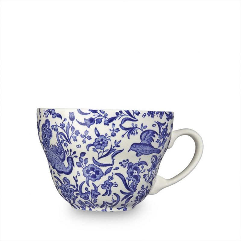 Blue Regal Peacock Breakfast Cup (14 oz) by Burleigh Made in England