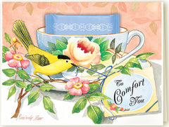 To Comfort You Teacup Card with Teabag