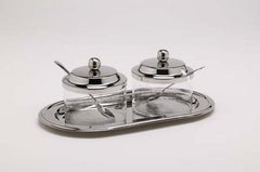 Stainless steel Jam Server with glass jars