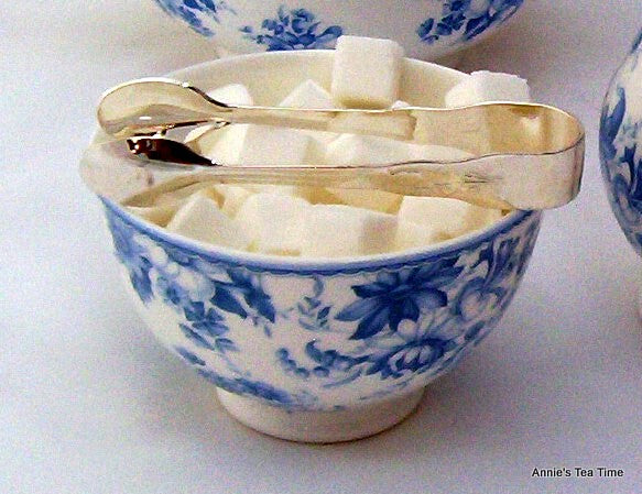 Blue Chintz Sugar Bowl