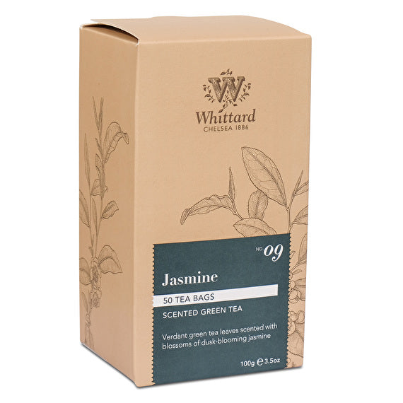 Jasmine Green Tea 50 Round Teabags Whittard- Best By 10/2020