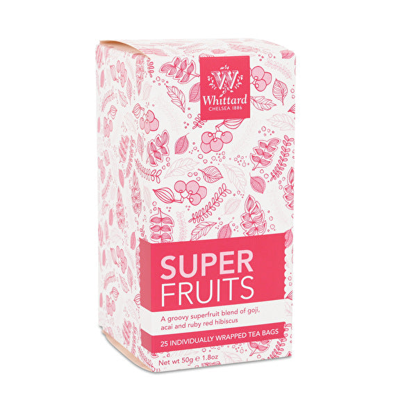 Super Fruits 25 Individually Wrapped Teabags Whittard - Best By: 9/2019