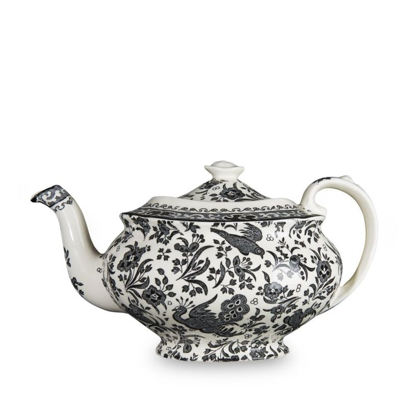 Black Regal Peacock 5 cup Teapot by Burleigh Made in England
