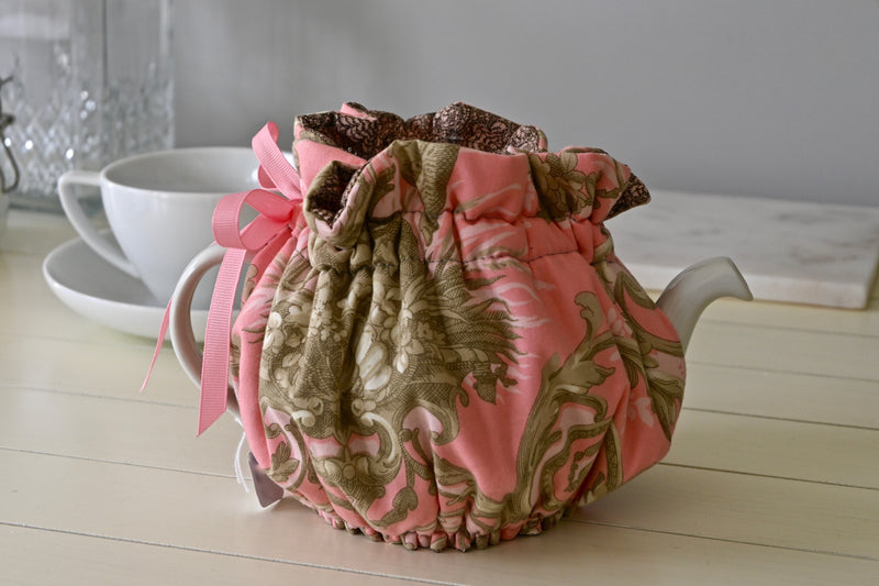 Pastel Toile Pink 4 Cup Thistledown cozy