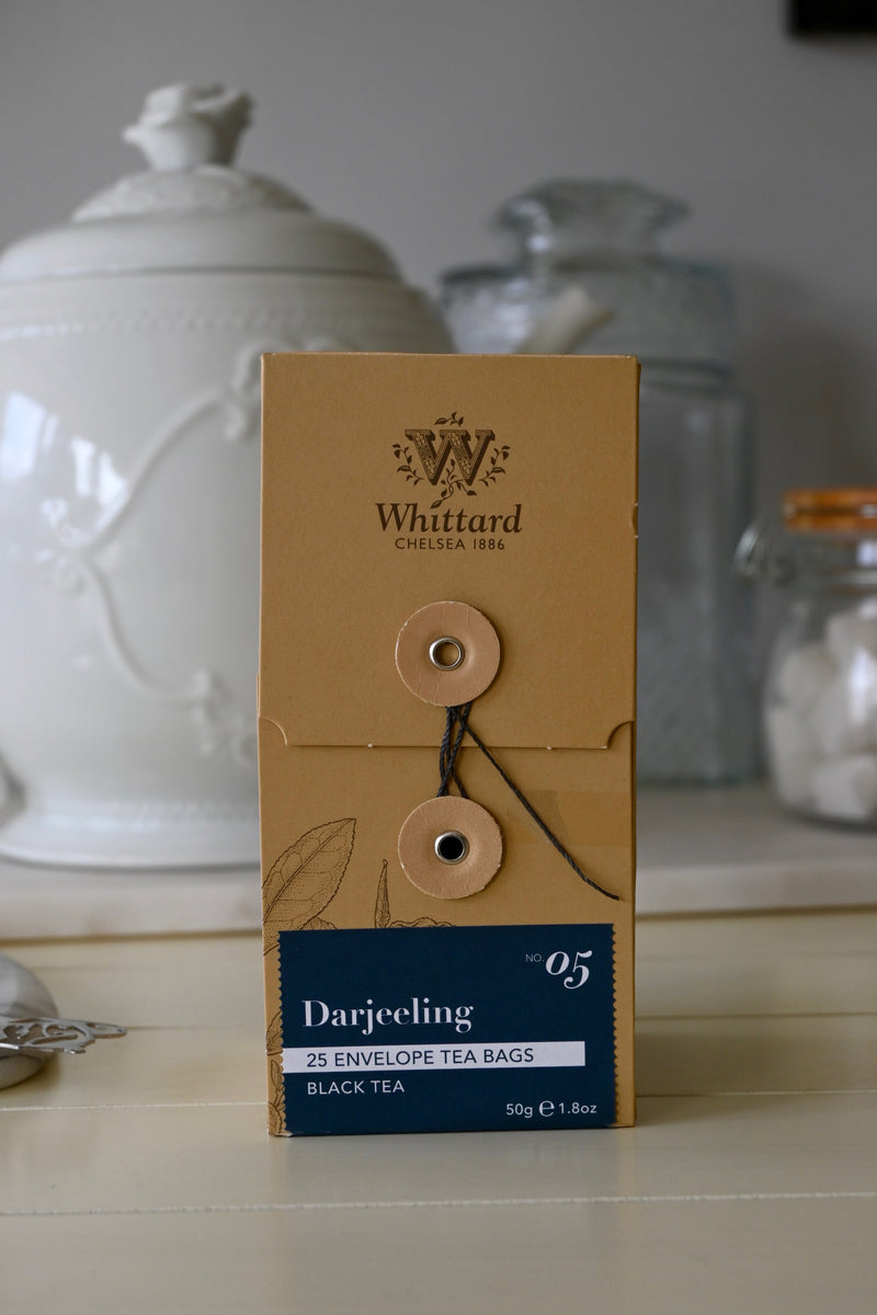 Darjeeling 25 Envelope Black Tea Bags 50g Whittard - Best By: 1/2023