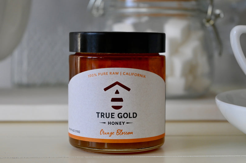 True Gold Orange Blossom 100% Pure Raw Honey 6oz