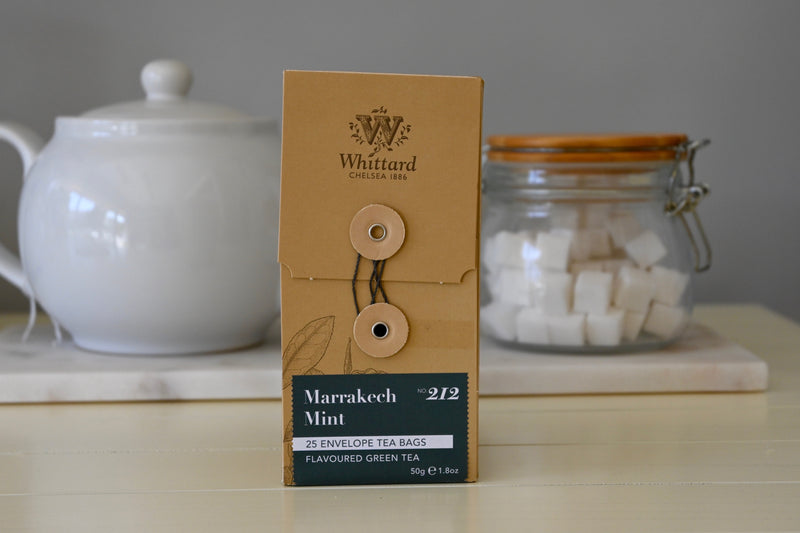Marrakech Mint Flavored Green Tea - 25 Envelope Bags- 50g Whittard- Best by: 10/20