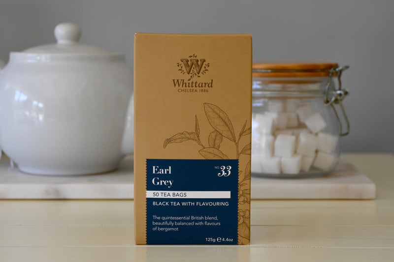 Earl Grey Black Tea 50 Round Teabags Whittard - Best By 4/2020