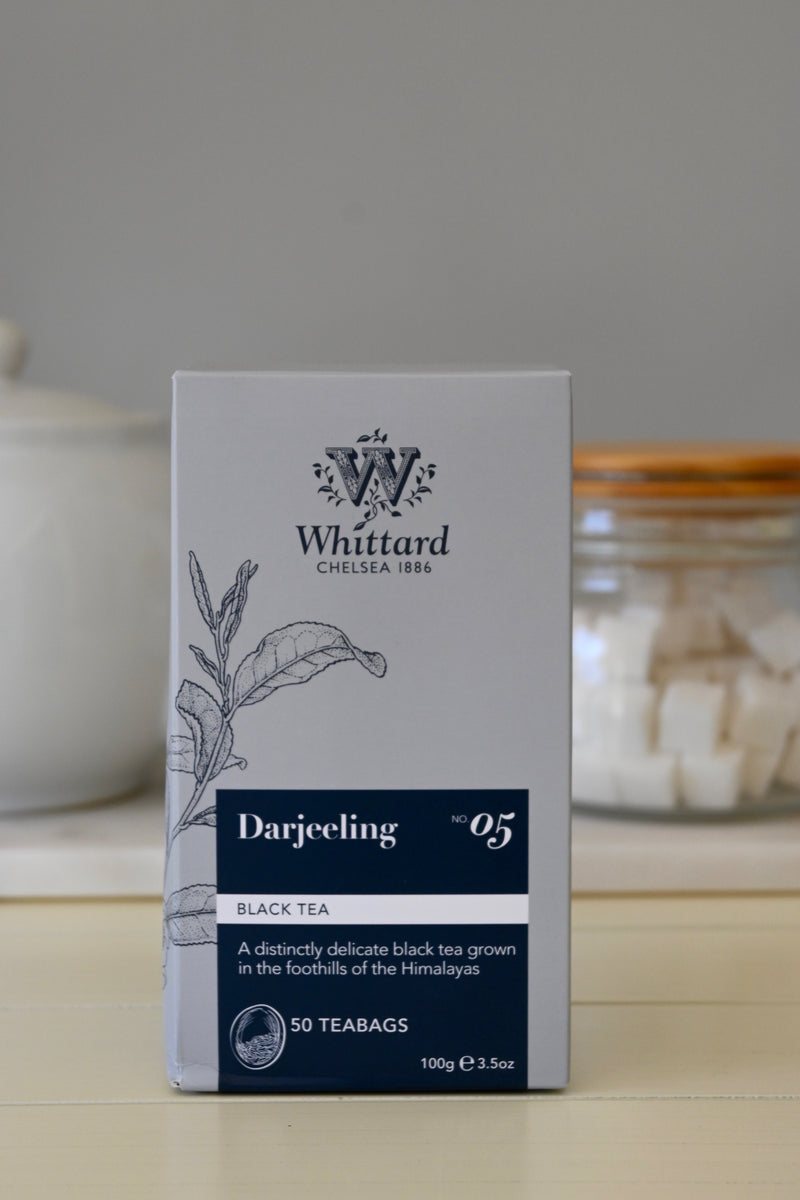 Darjeeling Black Tea 50 Round Teabags Whittard - Best By: 8/2023