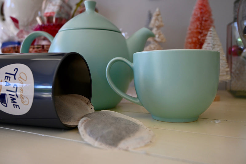Tea pot with matching cup and 20 tea bags Gift set