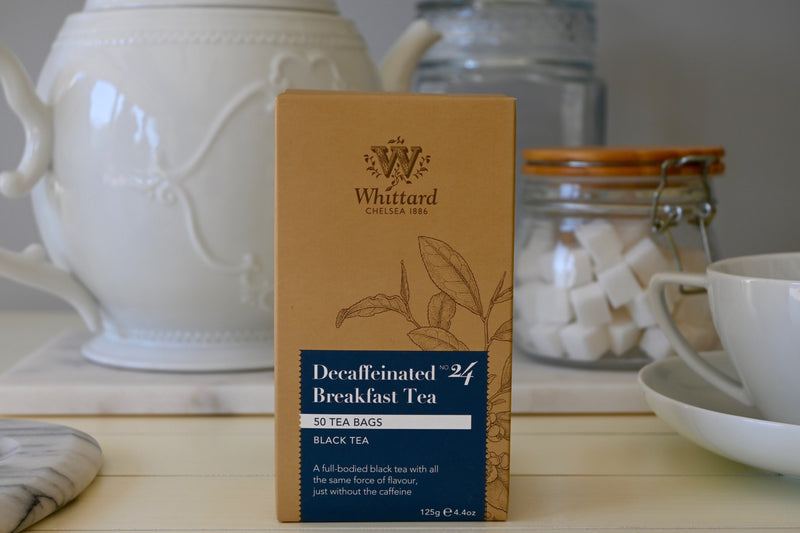 Decaffeinated Breakfast Black Tea 50 Teabags 125g Whittard - Best By: 8/2020