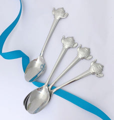 Teapot Demispoon Stainless Steel, Set of 4, 4.5 inches long