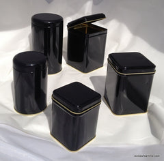 Black small square 50g Storage Tin