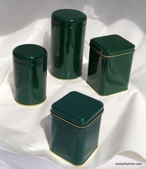 Green medium round 100g Storage Tin