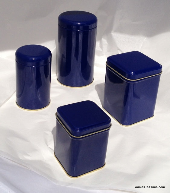 Royal Blue medium round 100g Storage Tin