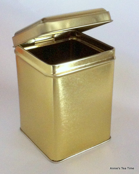 Gold Hinged Lid 125g Storage Tin