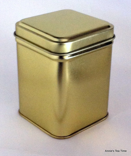 Gold medium square 100g Storage Tin