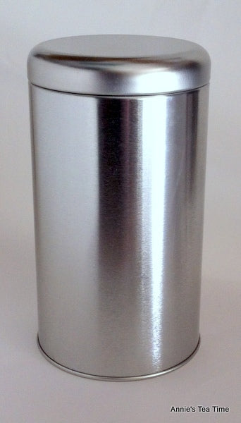 Silver medium round 100g Storage Tin