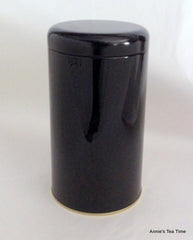 Black large round 150g Storage Tin
