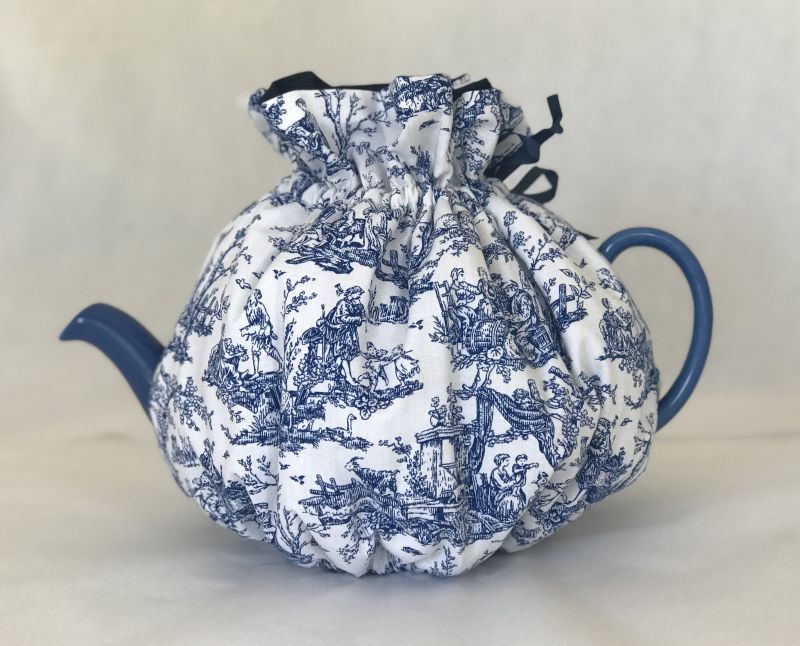 Toile Blue New Wrap 6-8 Cup Cozy Cricklewood