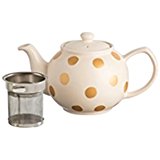Gold Spot 6 cup Teapot with stainless steel filter Price & Kensington 37 oz