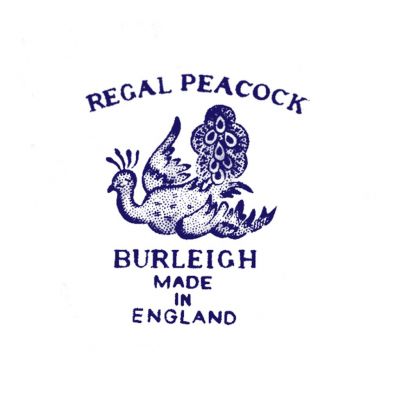 Blue Regal Peacock Breakfast Cup (14 oz) by Burleigh Made in England