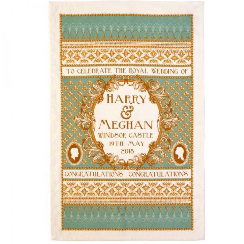Royal Wedding of Prince Harry and Meghan Markle Tea Towel Traditional