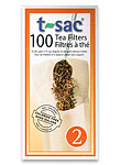 T-Sac Paper Tea Filters for Mugs up to 4 cup Pots, box of 100